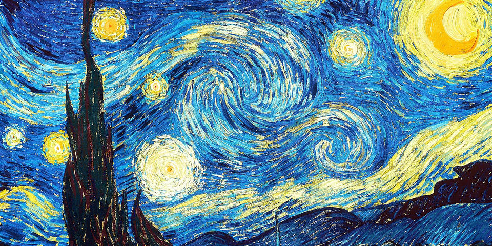 La noche estrellada, Viincent Van Gogh, 1988.