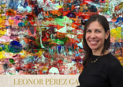 Cartel exposición de pintura de Leonor Pérez en El Taller de La Salamandra